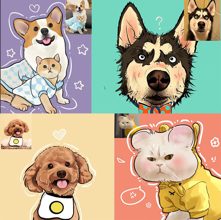 Pawtrait Perfection: Custom Whisker-to-Tail Digital Artwork