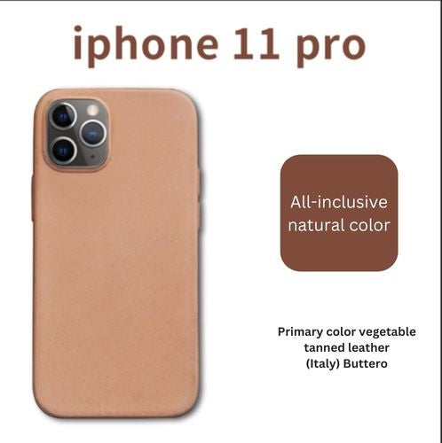 Hand-Painted Pet Portrait Vegan-Tanned Leather Phone Case