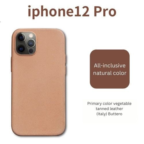 Hand-Painted Pet Portrait Vegan-Tanned Leather Phone Case