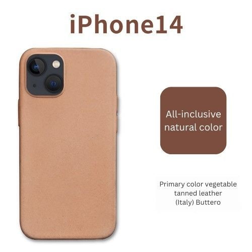 Hand-Painted Pet Portrait Vegan-Tanned Leather Phone Case