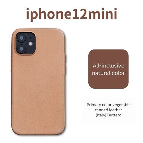 Hand-Painted Pet Portrait Vegan-Tanned Leather Phone Case