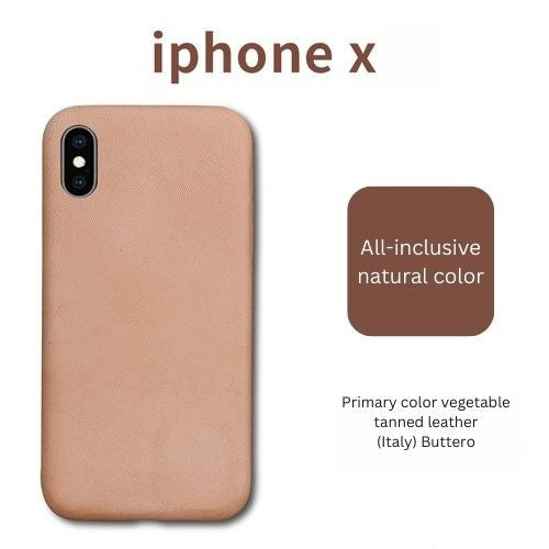 Hand-Painted Pet Portrait Vegan-Tanned Leather Phone Case