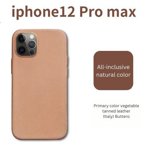 Hand-Painted Pet Portrait Vegan-Tanned Leather Phone Case