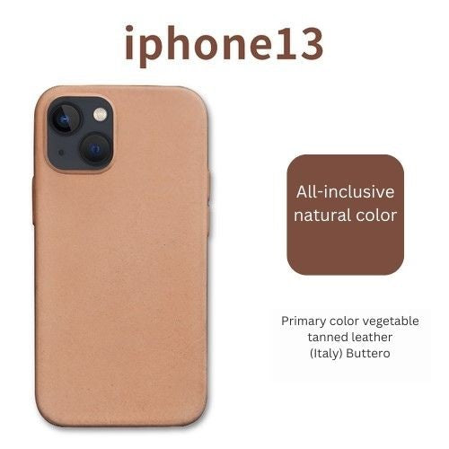 Hand-Painted Pet Portrait Vegan-Tanned Leather Phone Case