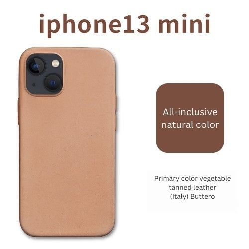 Hand-Painted Pet Portrait Vegan-Tanned Leather Phone Case