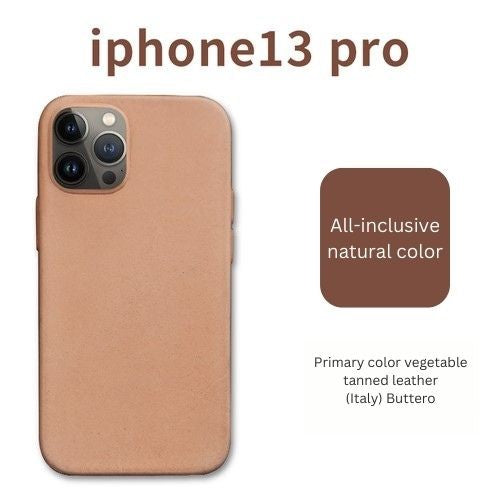 Hand-Painted Pet Portrait Vegan-Tanned Leather Phone Case