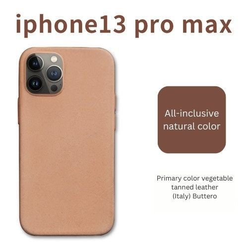 Hand-Painted Pet Portrait Vegan-Tanned Leather Phone Case