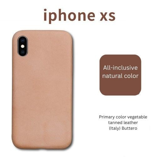 Hand-Painted Pet Portrait Vegan-Tanned Leather Phone Case