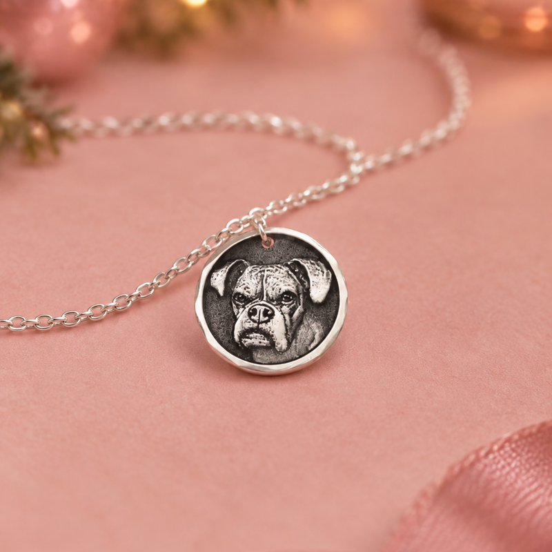 Handcrafted Custom Fine Silver Coin Necklace - Personalized Pet Jewelry