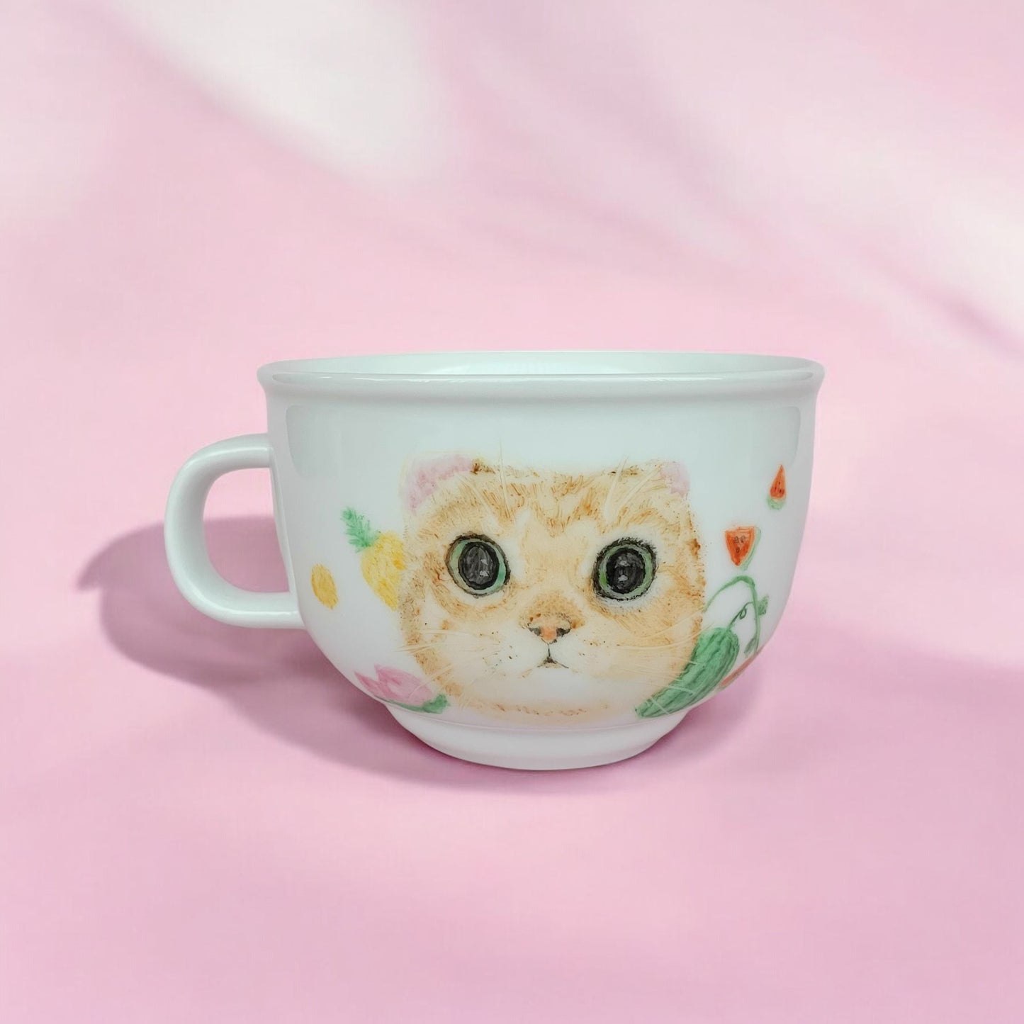 Personalized Hand-Painted Ceramic Pet Mug | Custom Pet Dog Cat Portrait Mug