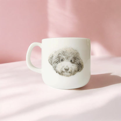 Personalized Hand-Painted Ceramic Pet Mug | Custom Pet Dog Cat Portrait Mug