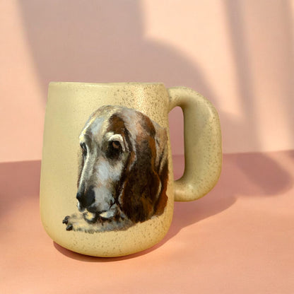 Paw-some Custom Hand-Painted Pet Portrait Ceramic Mug - Big Ear Design