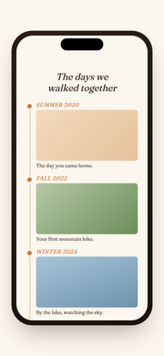 Forever Pages timeline scene mockup
