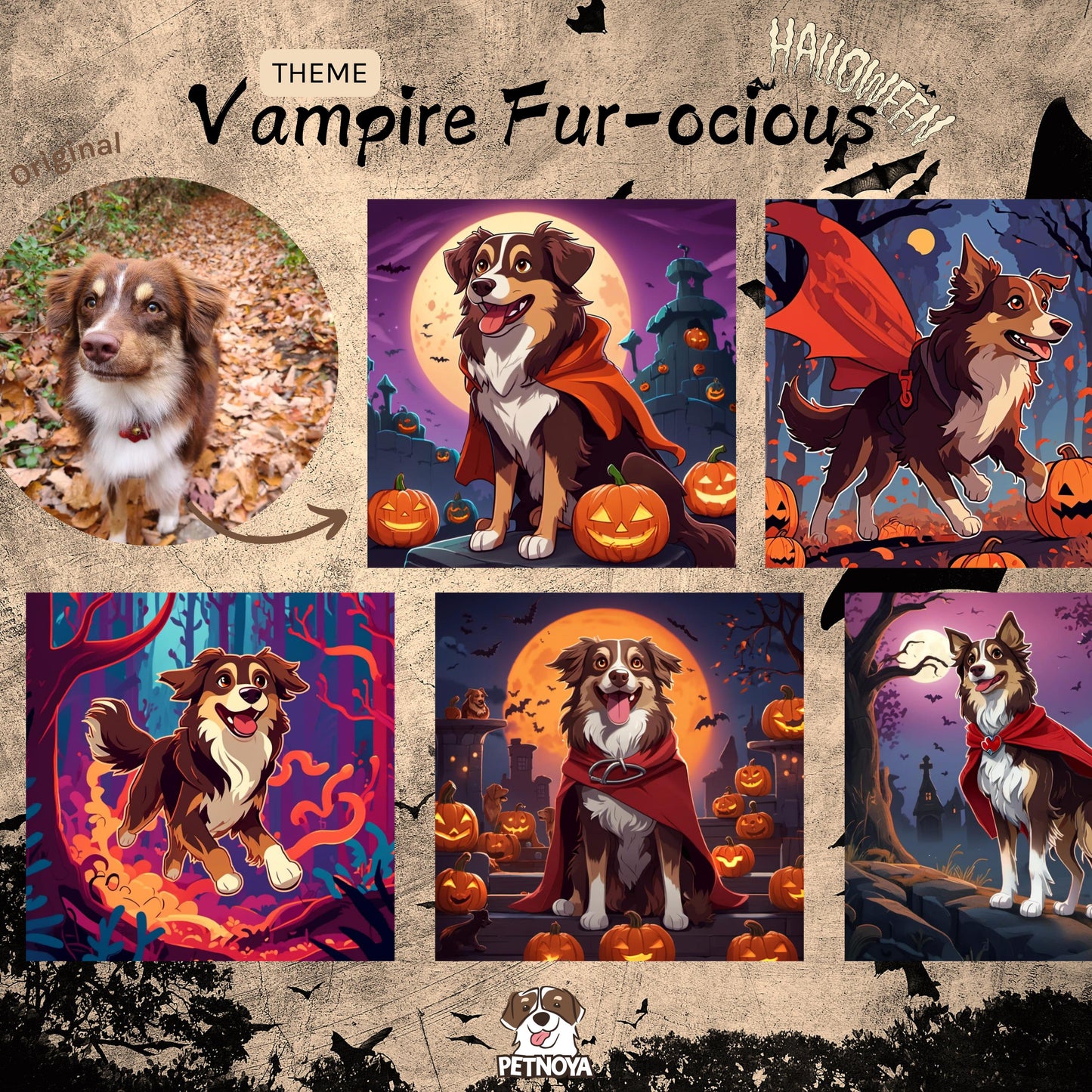 Boo-tiful Personalized Halloween Dog Portraits - Custom Pet AI Art for Wall Decor & Profile picture (Digital files)