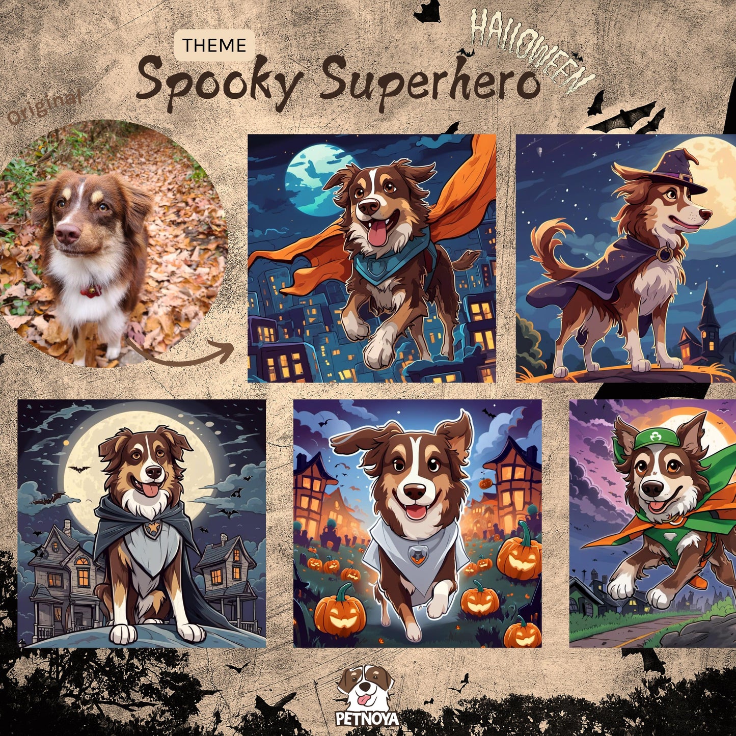 Boo-tiful Personalized Halloween Dog Portraits - Custom Pet AI Art for Wall Decor & Profile picture (Digital files)