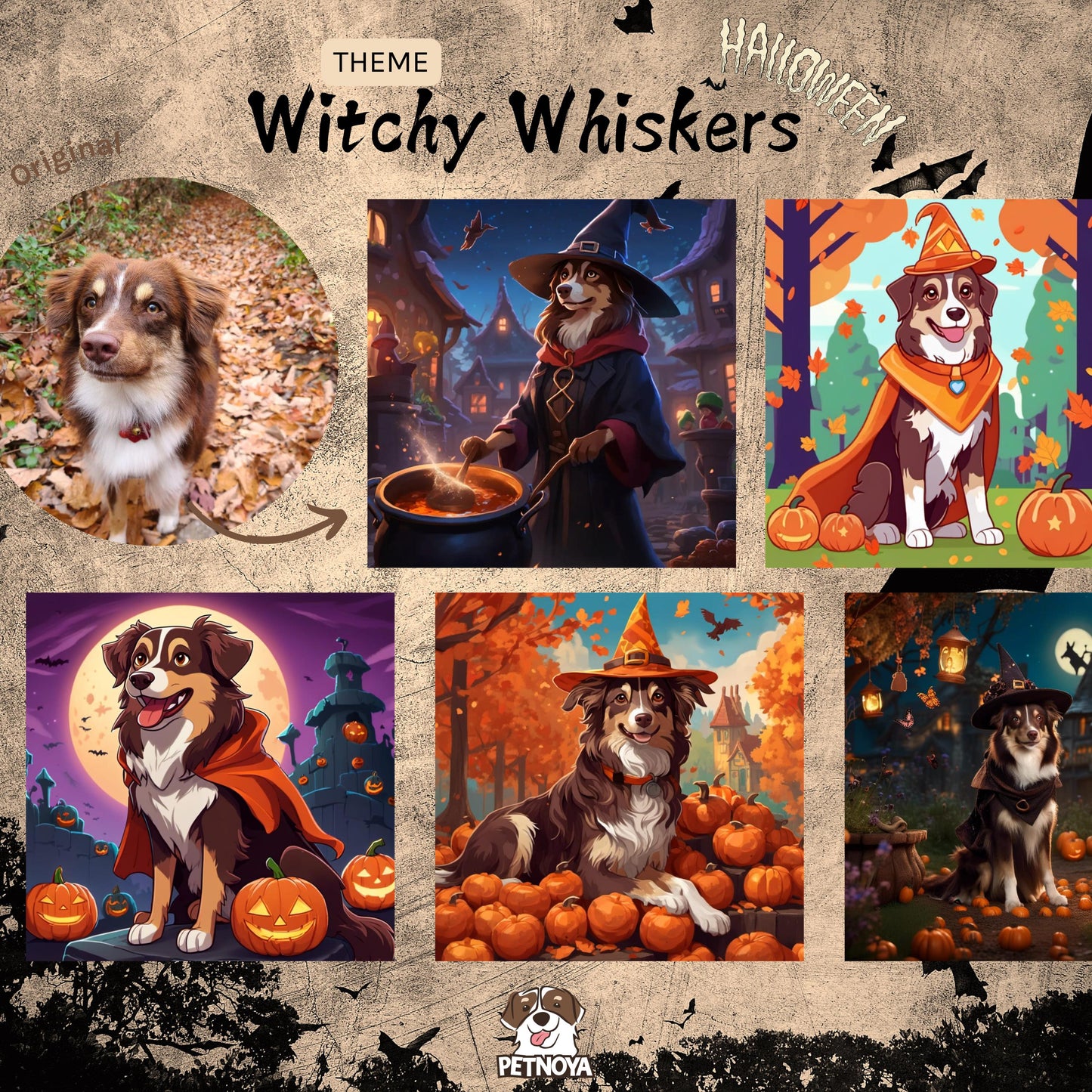 Boo-tiful Personalized Halloween Dog Portraits - Custom Pet AI Art for Wall Decor & Profile picture (Digital files)