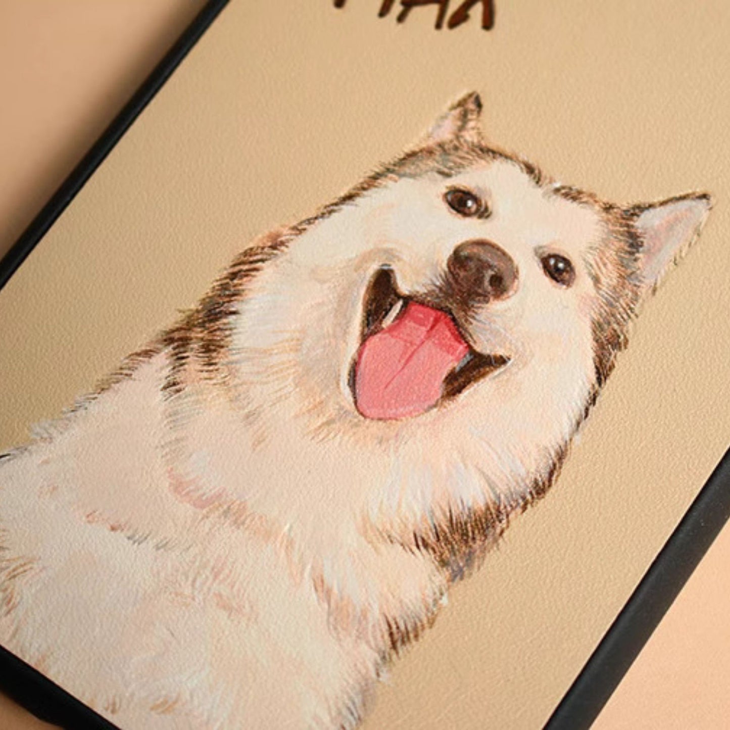Custom Dog/Cat/Pet Portrait iPhone TPU Case - Handpainted Pet Art on  Leather, Personalize for Any iPhone Model
