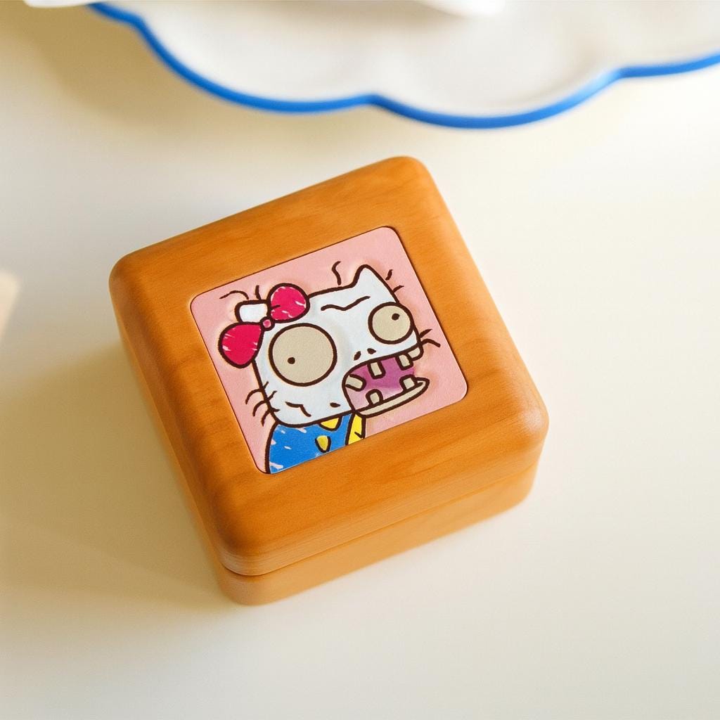 Hand-painted pet portrait leather wooden ring box