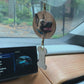Custom 3D Leather Engraved Pet Portrait Car Mirror Charms