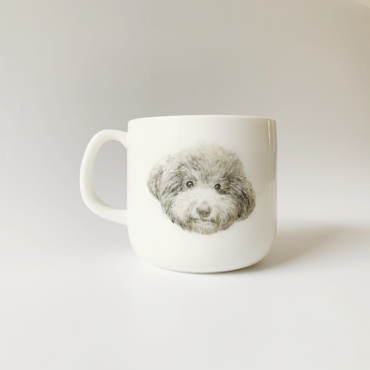 Personalized Hand-Painted Ceramic Pet Mug | Custom Pet Dog Cat Portrait Mug