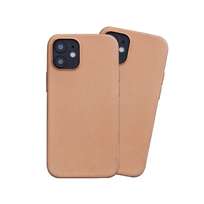 Customizable vegan-tanned leather phone case for iphone