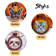 Different styles of custom 3D pop carving pet keychains