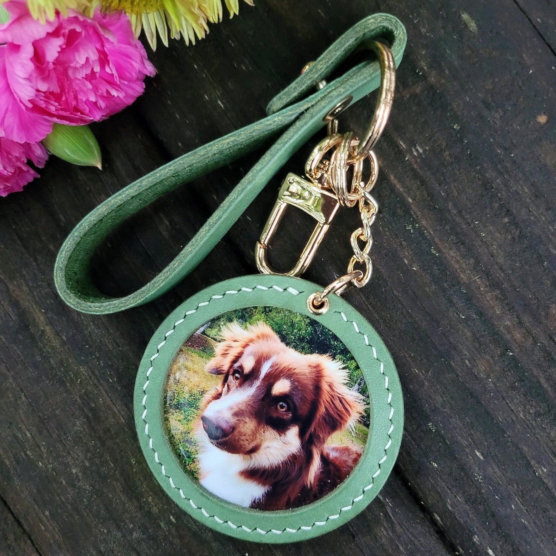 Portrait Your Pet Photo Key Chain Personalized Dog Keychain Custom Picture Keyrings Dog Photo Keyring Pet Keepsake JewelryPet Lover Gift