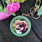 Custom pet portrait photo keychain, Custom photo keyring for pet lovers