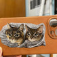 Hand-Painted Pet Portrait Vegan-Tanned Leather Phone Case