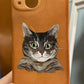 Hand-Painted Pet Portrait Vegan-Tanned Leather Phone Case